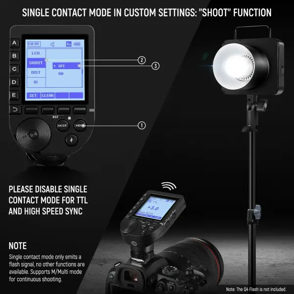Neewer QPRO-N Nikon Uyumlu TTL Kablosuz Flaş Tetikleyici