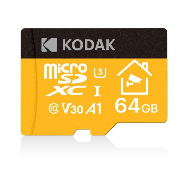Kodak 64GB UHS-I U3/V30/A1 Güvenlik Kamerası İçin Micro SD Kart KI330