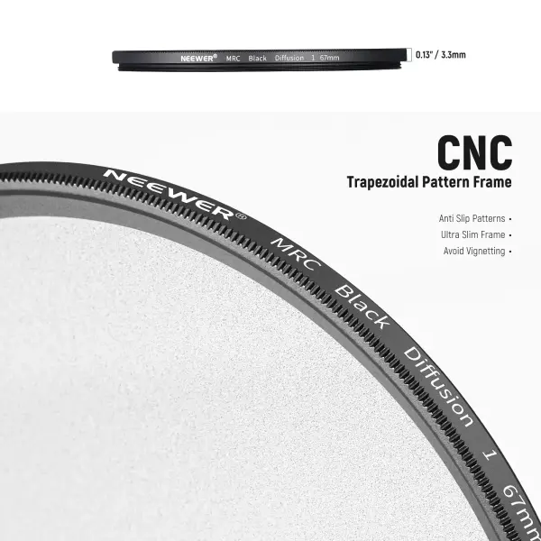 Neewer 82mm 1/1 Black Diffusion Sinematik Efekt Filtresi