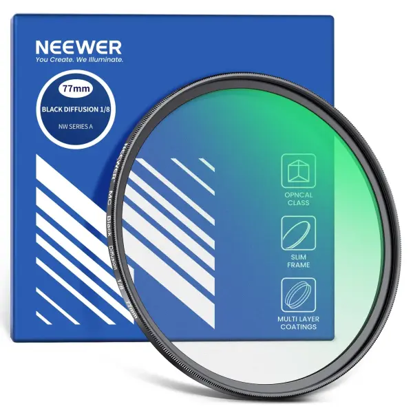 Neewer 82mm 1/8 Black Diffusion Sinematik Efekt Filtresi