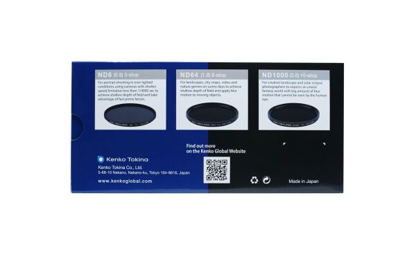 Kenko 67mm Real Pro ND Filtre Seti (ND8, ND64, ND1000)