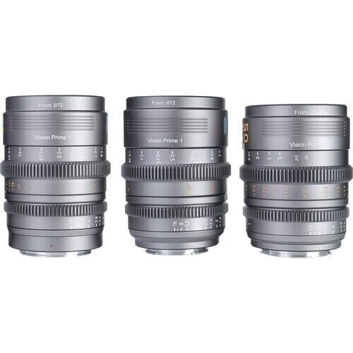Sirui VP-1 Vision Prime T1.4 Full-Frame Multi-Mount Cine 3'lü Lens Kit