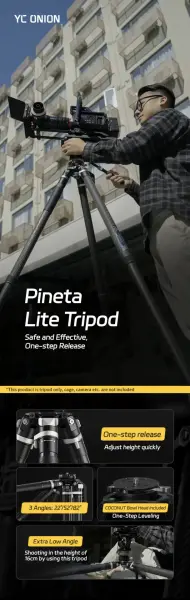 YC Onion Pineta Lite & CB7 Cedar Fluid Head Karbon Fiber Tripod Kit