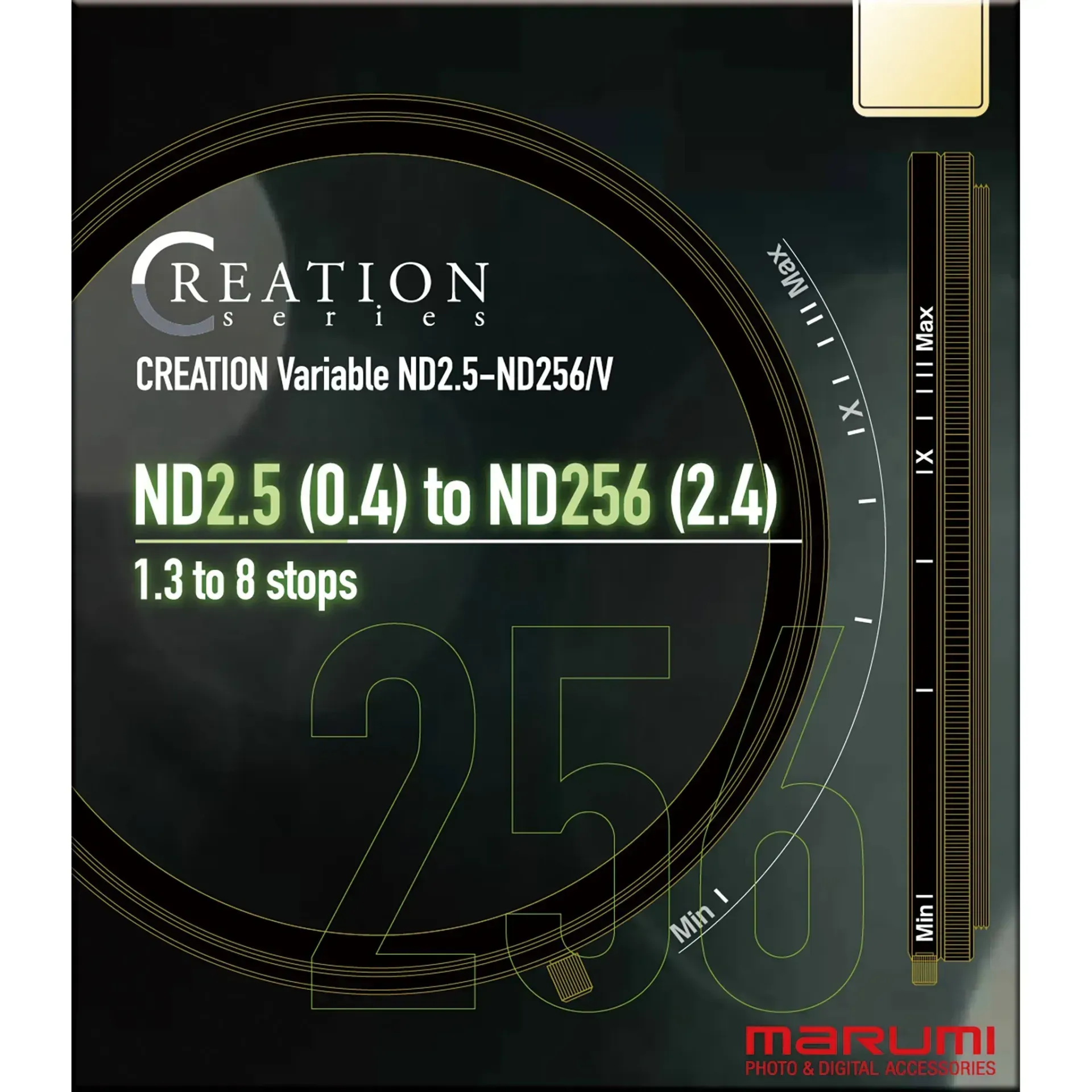 Marumi CREATION Variable ND2.5-ND256/V 82mm Filtre