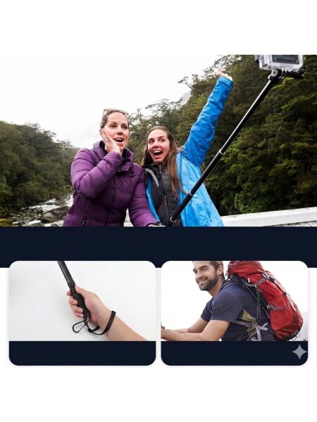 OEM NSTA360 Aksiyon Görünmez Selfie Çubuğu 1.1 Metre Alüminyum Alaşım