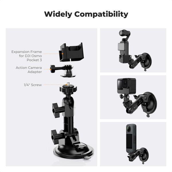 K&F Concept KF31.165 DJI Osmo Pocket 3/4 GoPro Hero 13/12/11/10/9 DJI Osmo Action 3/4/5 /6 Insta360 X5/X4 Vantuz