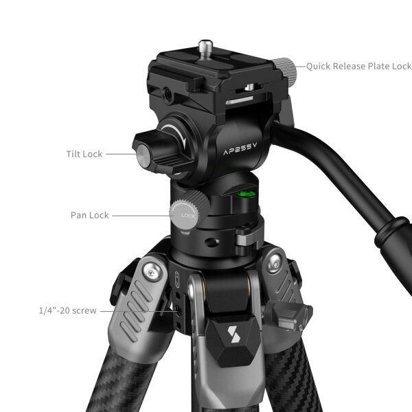SmallRig AP255Pro 5477 Taşınabilir Karbon Fiber Video Tripodu