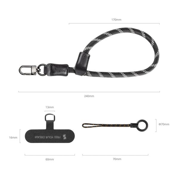 SmallRig 4990 FilMov Telefon Bileklik Kayışı (Siyah)