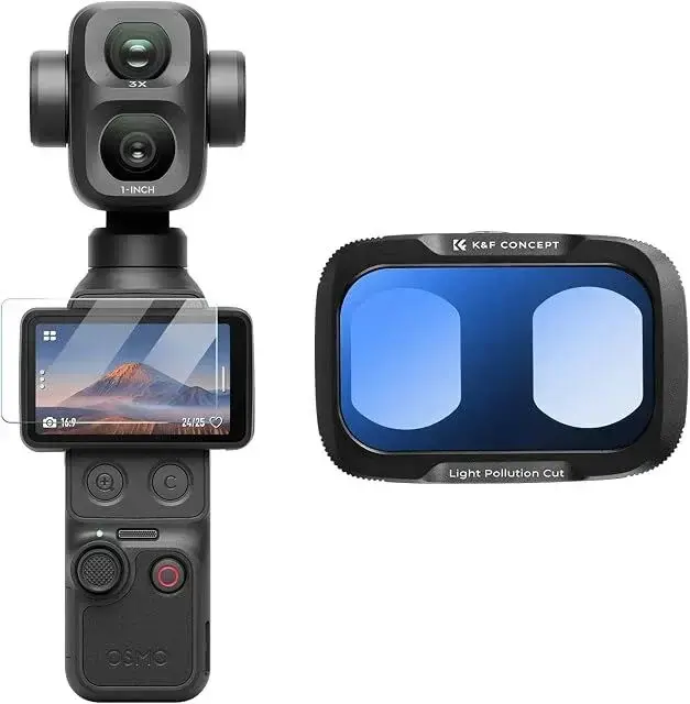 K&F Concept DJI Osmo Pocket 4P İçin Işık Kirliliği Önleyici Filtre (Anti-Light Pollution) (Plastik)