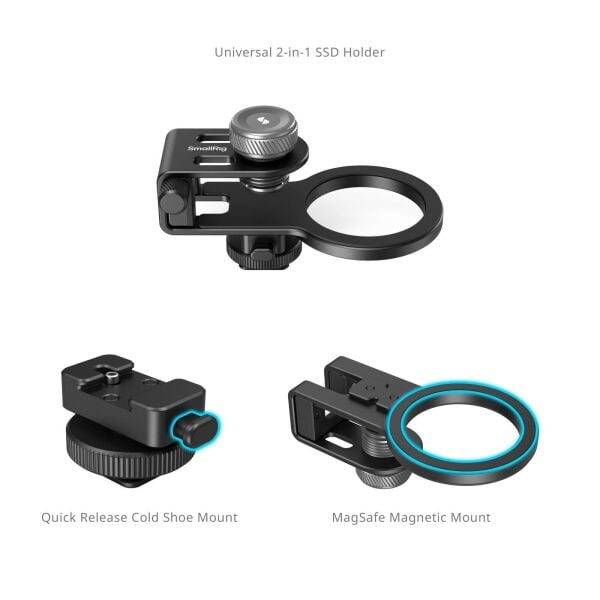 SmallRig 4779 MagSafe / Metal Yuva Evrensel 2'si 1 Arada SSD Tutucu