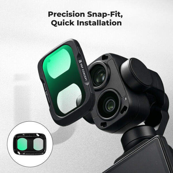 K&F Concept DJI Osmo Pocket 4P İçin Black Mist 1/4 Filtre (Plastik)