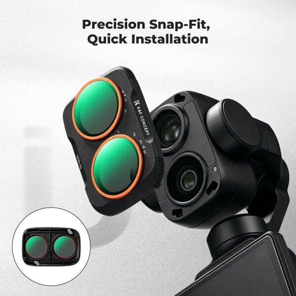K&F Concept DJI Osmo Pocket 4P İçin Değişken ND Filtre (ND2-32) (Metal)