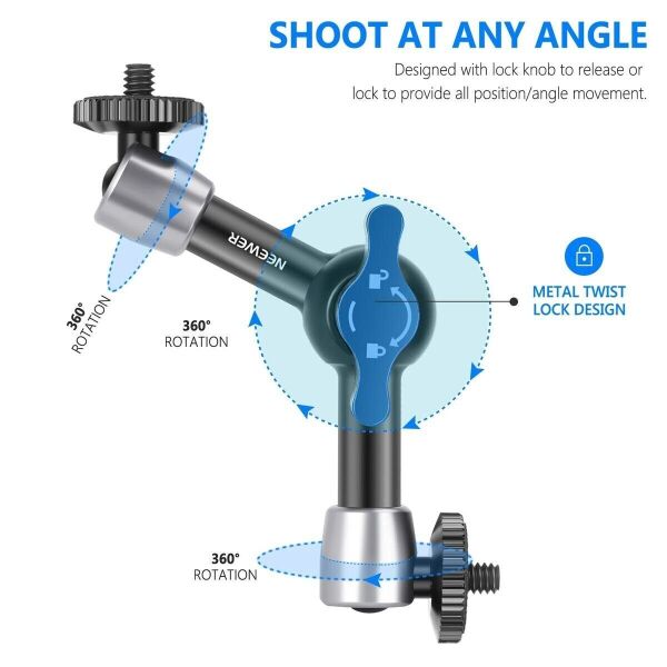 Neewer ST-15 5.9'' 15cm  1/4'' Vidalı Magic Arm
