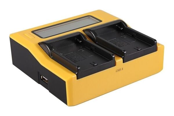 Patona 7525 Standart Seri İkili Lcd Usb Şarj Aleti Sony Np-Fm50 Np-F550 Np-F750 Np-F970