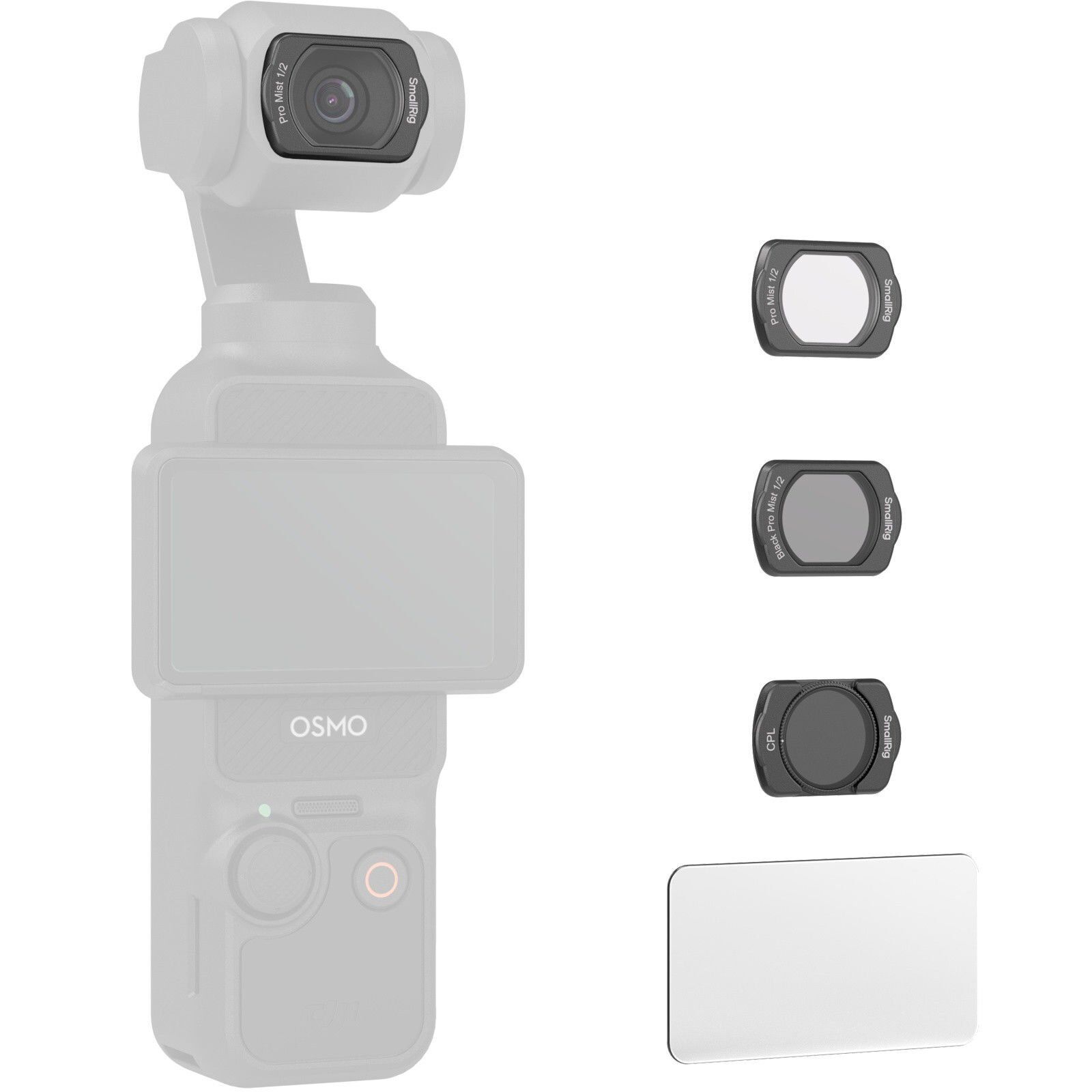 SmallRig 4775 DJI Osmo Pocket 3 için / Beyaz Difüzyon / CPL Filtre / Ekran Koruyucu Filtre Seti