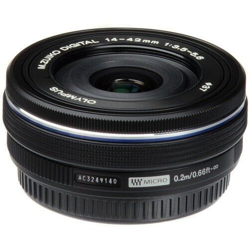 Olympus OM System 14-42mm Elektronik Zoom Pancake Siyah Objektif