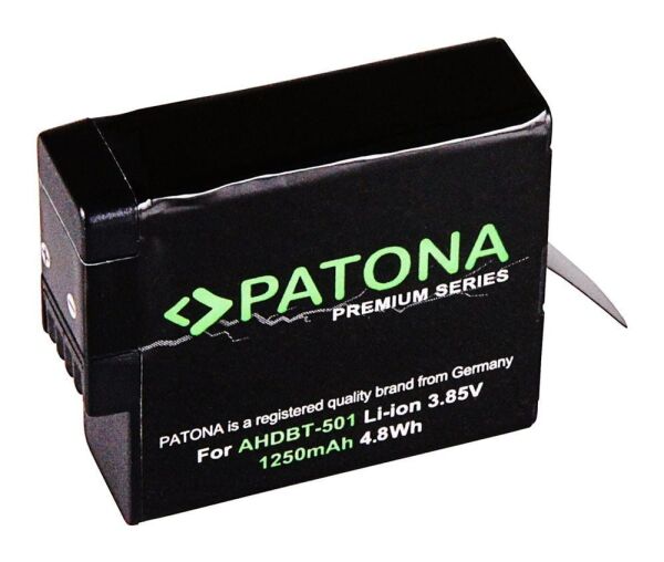 Patona 1268 Premium Batarya GoPro Hero 5 Black AABAT-001 AHDBT-501 Hero 6 Hero 7