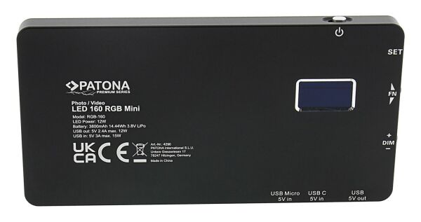 Patona Premium PT160 RGB Fotoğraf ve Video Işığı