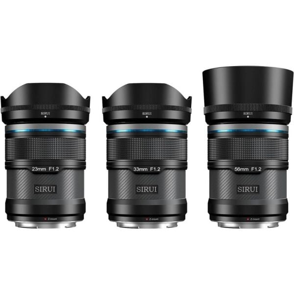 Sirui Sniper f/1.2 APS-C Autofocus Sony E Mount 3'lü Lens Kiti (Siyah)