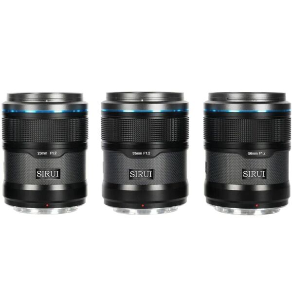 Sirui Sniper f/1.2 APS-C Autofocus Fujifilm X Mount 3'lü Lens Kiti (Siyah)