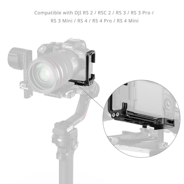 SmallRig Canon 5962 EOS R6III Mark III / R6II Mark II için AirTag Yuvalı L Şekilli Montaj Plakası