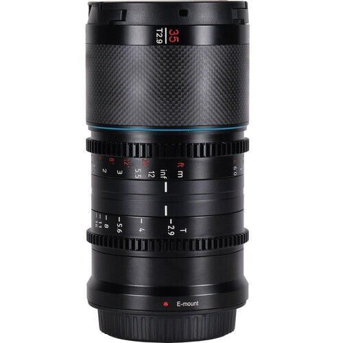 Sirui Saturn 35mm T2.9 1.6x Full-Frame Karbon Fiber Anamorfik Lens (E Mount, Nötr Flare)