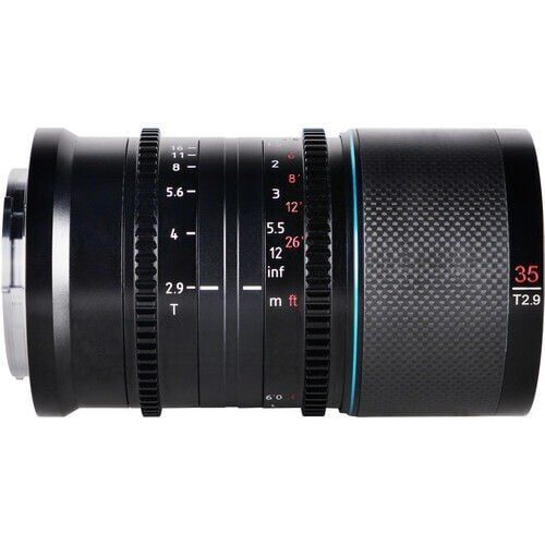 Sirui Saturn 35mm T2.9 1.6x Full-Frame Karbon Fiber Anamorfik Lens (RF Mount, Mavi Flare)