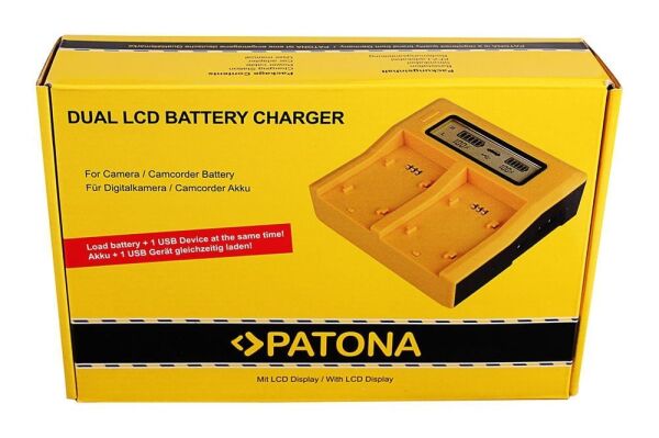 Patona 7557 Sony NP-FP50 NP-FH50 FV70 FV100 Piller İçin Çiftli Şarj Cihazı