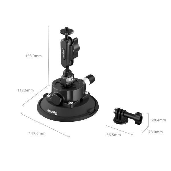 SmallRig 5855B 4.5'' Vantuz Aksiyon Kamerası Montaj Aparatı