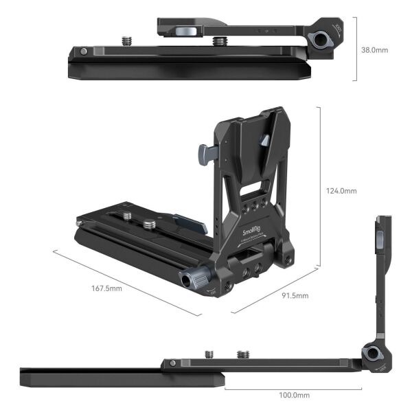 SmallRig 4323 Sony FX6 Canon C70 Sinema Kameraları için V-Mount Pil Montaj Plakası Kiti