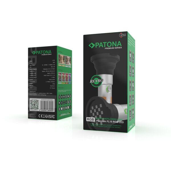 Patona 4174 Premium FL15 Rgb Led Retro-Video Işığı 20 Aparat ve Çanta İle