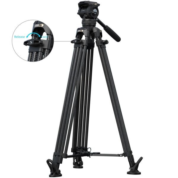 SmallRig 5580 FSD16 FreeSpeed Ağır Hizmet Tipi Karbon Fiber Tripod