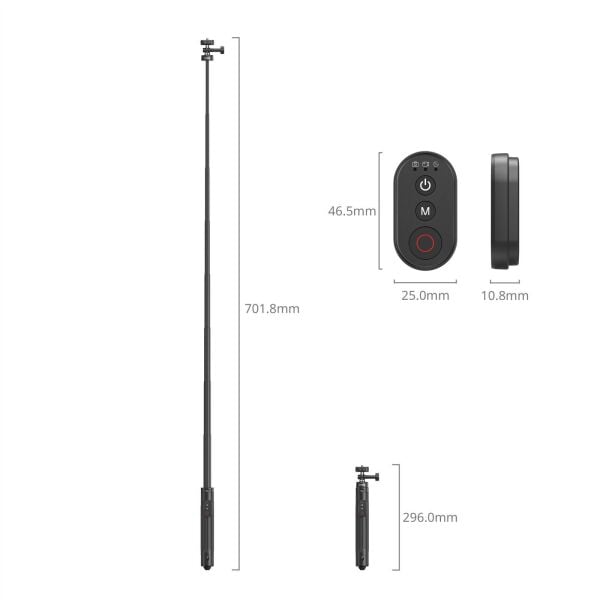 SmallRig 5464B Aksiyon Kameraları ve Telefonlar için Selfie Tripodu