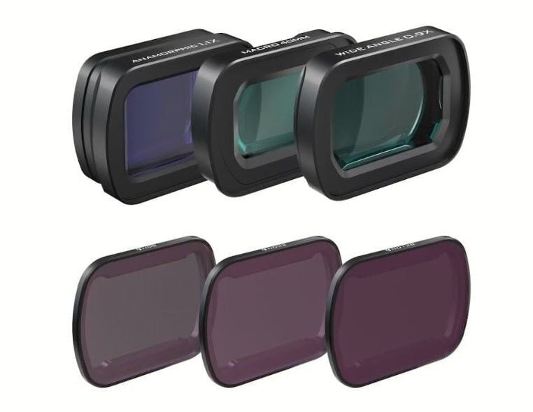 Freewell DJI OSMO POCKET 3 - LENS & ND FILTERS KIT MACRO, WIDE-ANGLE ANAMORPHIC LENSES & ND8/32/128 FILTERS