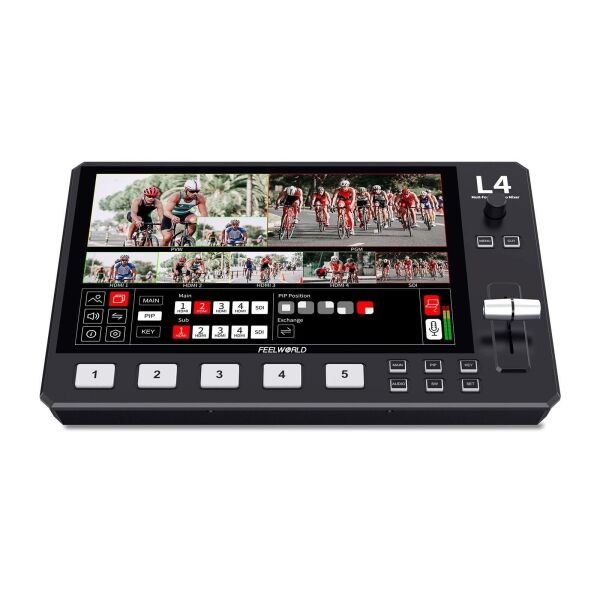 FeelWorld L4 Çoklu Kamera Video Mikseri 10.1''Dokunmatik Ekran