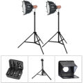PDX KY-BKO323 İkili LED Işık, Lensgo TC7 Prompter, PDX V10 Mikrofon ve Tripod Kit