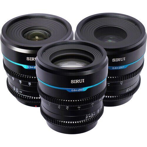 Sirui Night Walker T1.2 S35 Fujifilm X Mount Cine Prime 3'lü Lens Kit